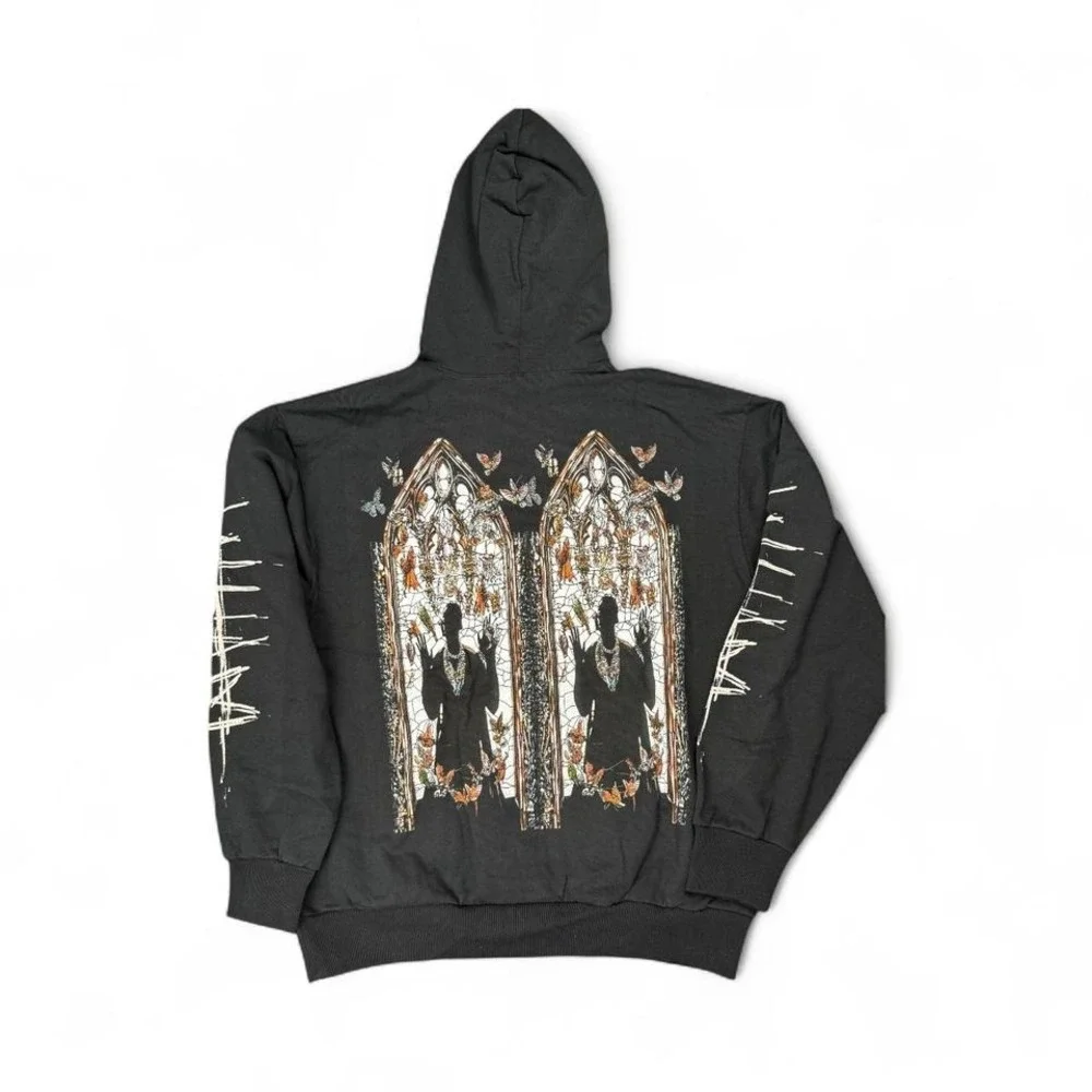 Rare Who Decides War Graphic Hoodie Black Size XL‎ New Without Tags - Picture 2 of 7